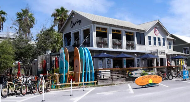 Outside of Chiringo restaurant in Grayton Beach